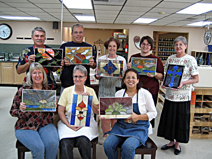 Beginning Stained Glass Class Photo